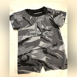 Adidas Baby Boy Romper Black &  Gray Camo size 3 months
